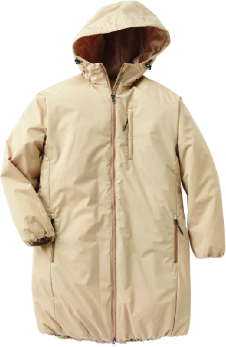 撥水パデットロングフーディーの画像