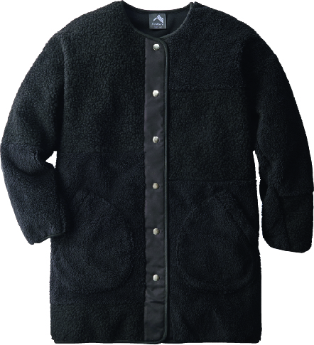 防風パッチワークノーカラーロングの画像