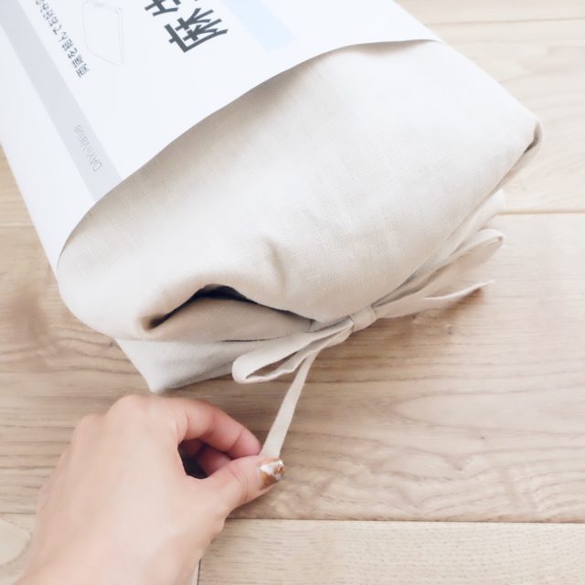 リボンで調節する写真