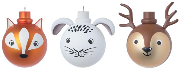 動物の顔の形をしたオーナメント