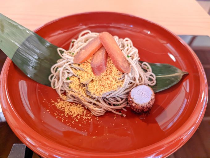 からすみ蕎麦ショートコースの写真