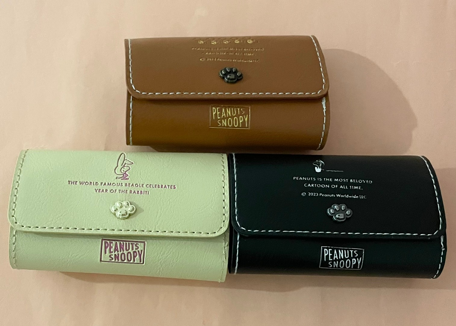 SNOOPY TINY WALLET BOOK付録、全3色