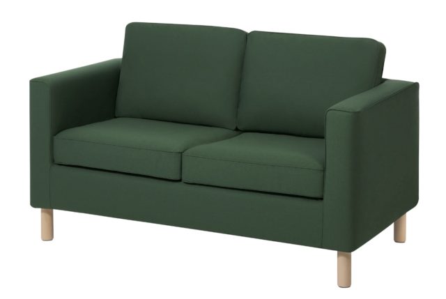 緑の二人掛けソファ