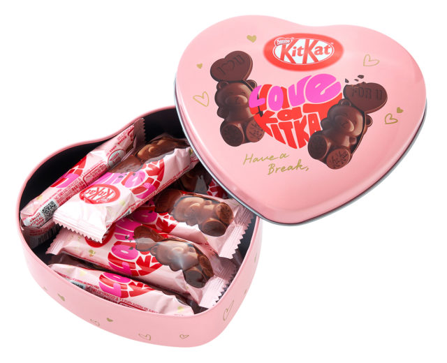 ハート缶入りのキットカット