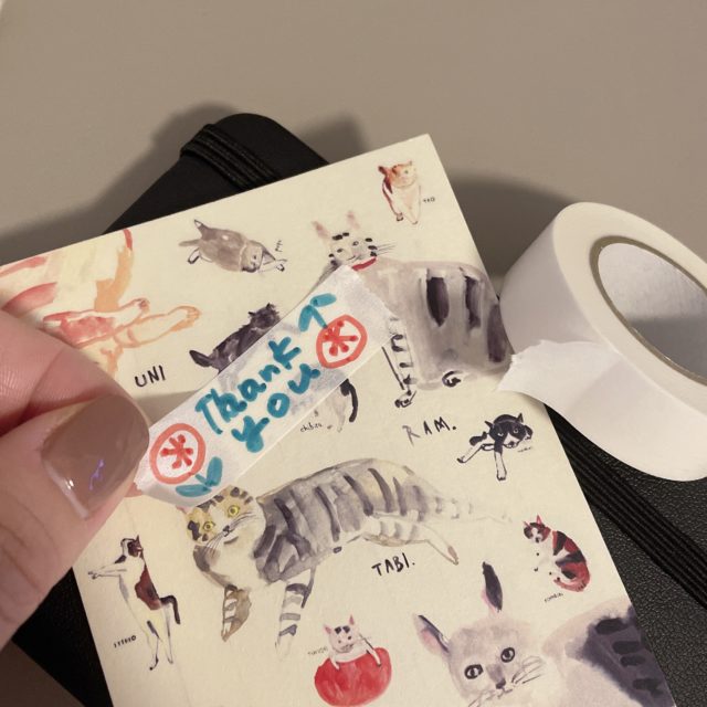 マステに絵を描いた写真