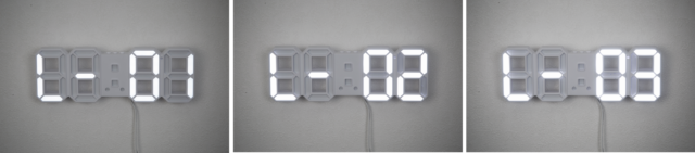 デジタル時計に搭載された明るさ調節機能