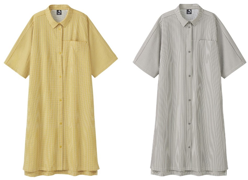 撥水サッカーシャツワンピース、全色の画像