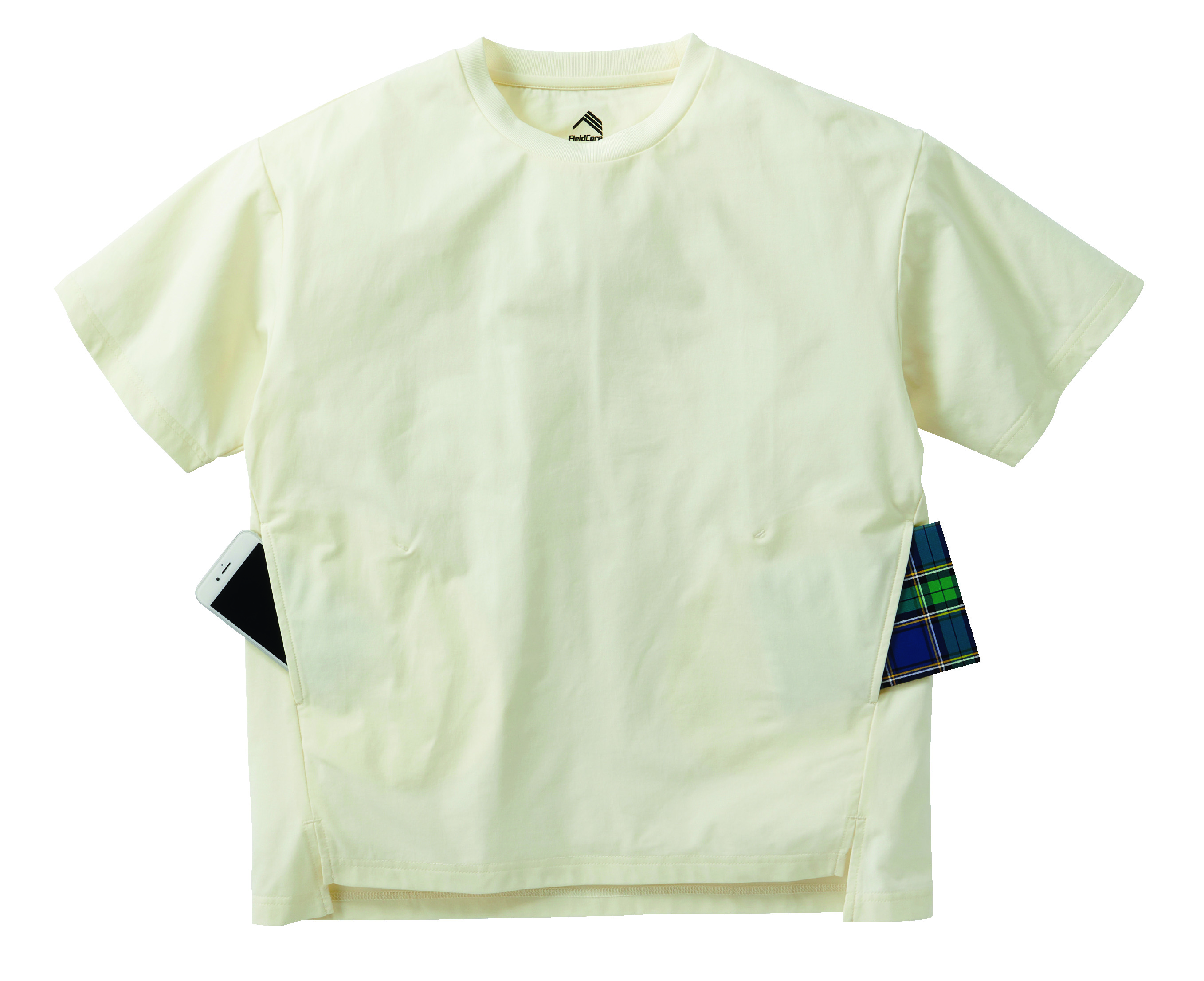 DRY サイドポケット T シャツ、のサイドポケットがわかる画像