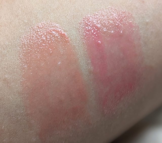 グラスティングメルティングバームのスウォッチ